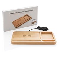 ORGANIZER BAMBU CON CARICATORE WIRELESS